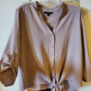 Supply & Demand Blouse, Size Large, Tan/Light Brown